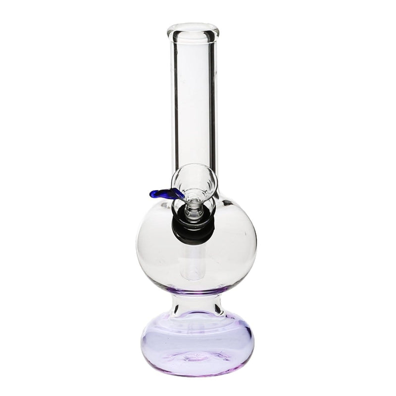 Biohazard Inc Glass Bong 6" Mini Water Pipe w/ Slide - Purple