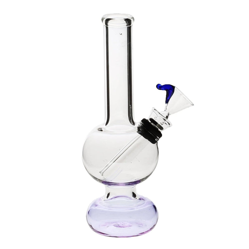 Biohazard Inc Glass Bong 6" Mini Water Pipe w/ Slide - Purple