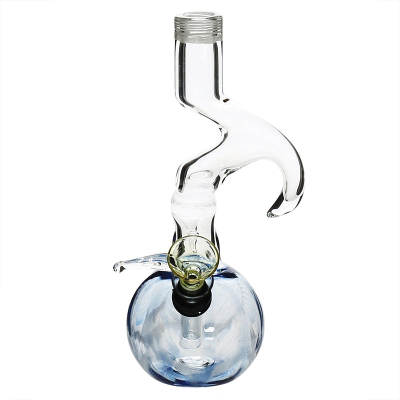 Biohazard Inc Glass Bong 6" Two Hook Water Pipe w/ Slide - Blue Rake