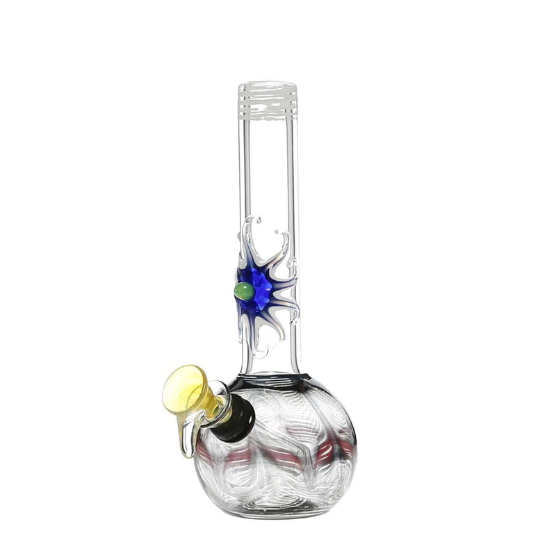 Biohazard Inc Glass Bong 7" Design Water Pipe w/ Slide - Black Rake