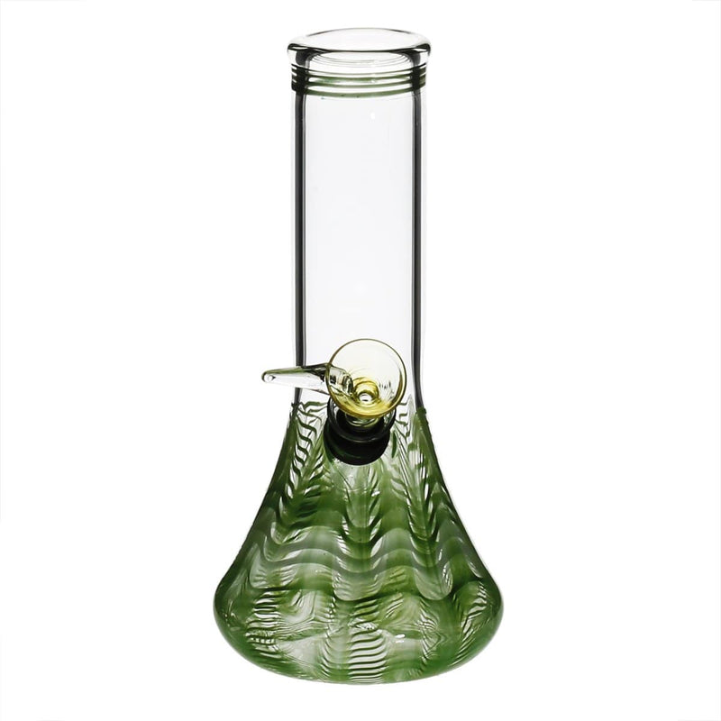 Biohazard Inc Glass Bong 8" Beaker Water Pipe w/ Slide - Green Rake