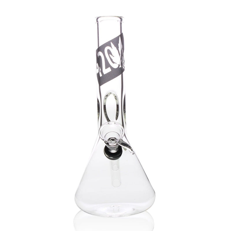 Biohazard Inc Glass Bong 8" Beaker Water Pipe w/ Sticker and Slide