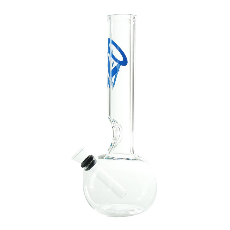 Biohazard Inc Glass Bong 8" Clear Water Pipe w/ Sticker and Slide