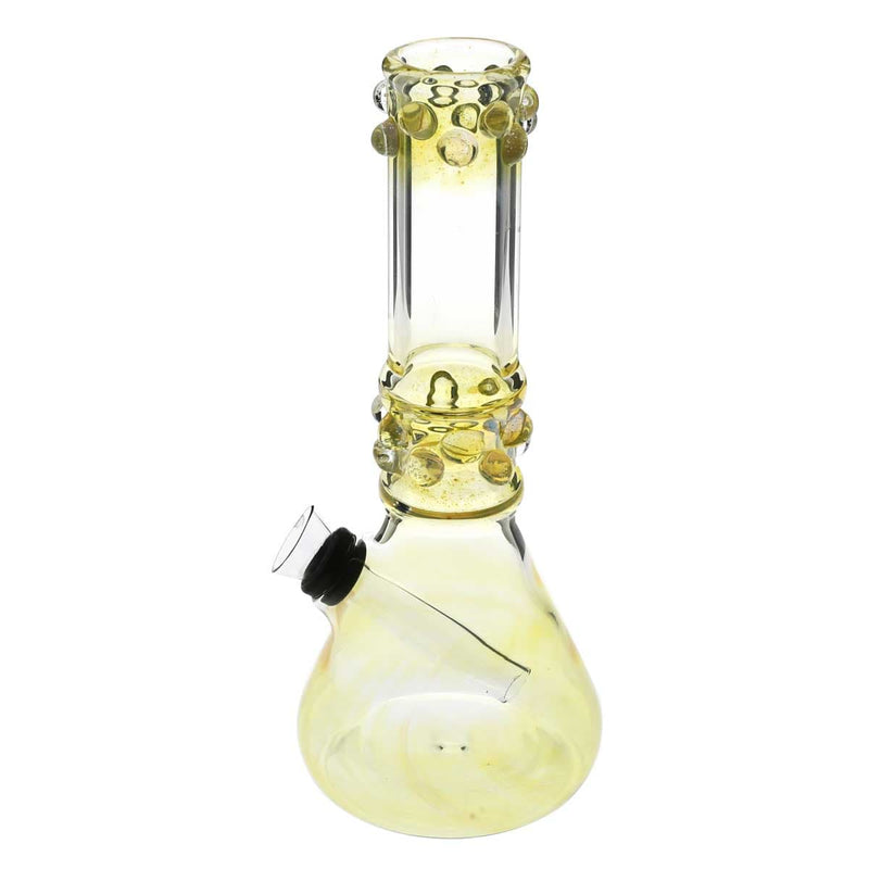 Biohazard Inc Glass Bong 8" Fumed Water Pipe w/ Marbles and Slide