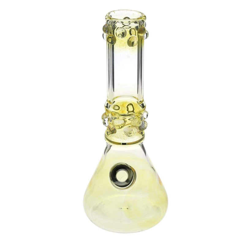 Biohazard Inc Glass Bong 8" Fumed Water Pipe w/ Marbles and Slide