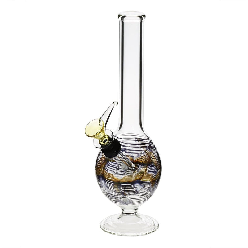 Biohazard Inc Glass Bong 8" Martini Water Pipe w/ Slide - Black Rake