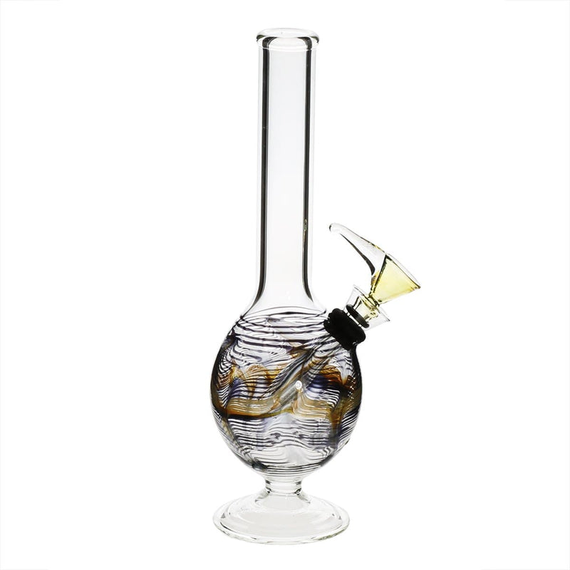 Biohazard Inc Glass Bong 8" Martini Water Pipe w/ Slide - Black Rake