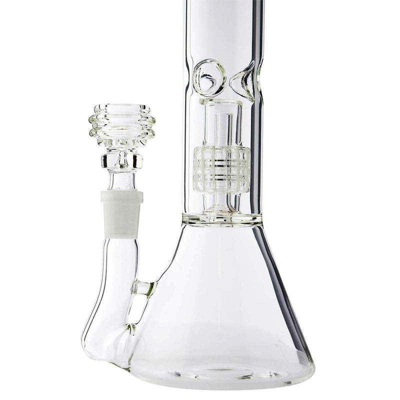 Biohazard Inc Glass Bong 8" Waterpipe Beaker w/ Grid Perc -Green