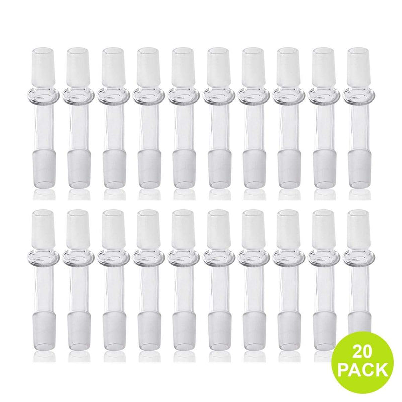 Biohazard Inc Glass Bong Adapter Adapter- Curved 19mm/19mm - 20 Count