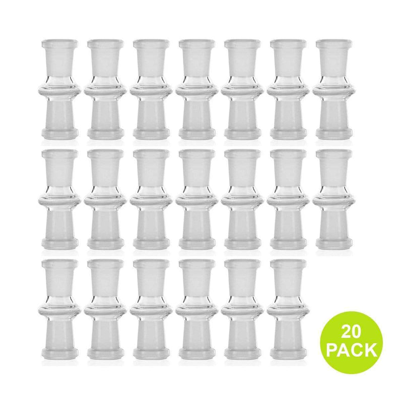 Biohazard Inc Glass Bong Adapter Adapter - Straight 14mm/14mm Female - 20 Count