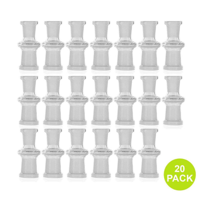 Biohazard Inc Glass Bong Adapter Adapter - Straight 19mm/14mm Female- 20 Count