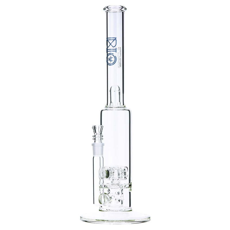 Biohazard Inc Glass Bong BIO DynamiX Perc 38 X 65 Stemless- Blue