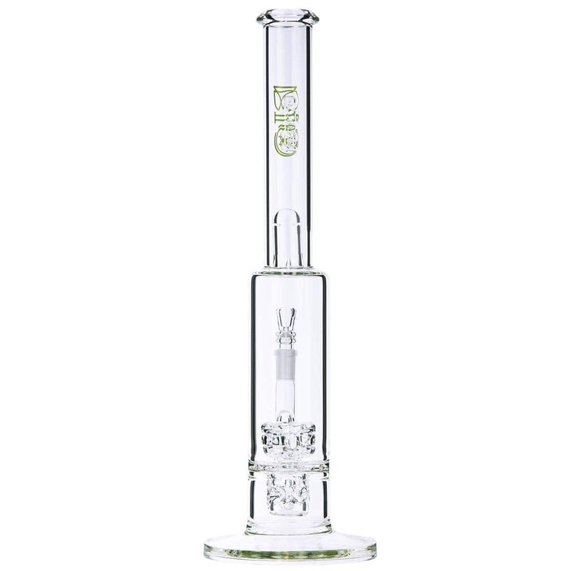 Biohazard Inc Glass Bong BIO DynamiX Perc 38 X 65 Stemless- Green