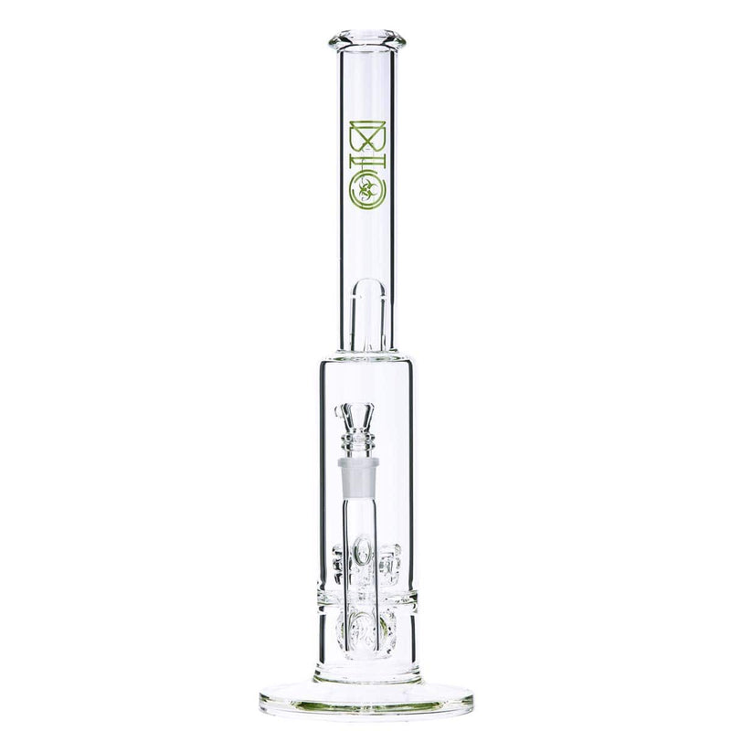 Biohazard Inc Glass Bong BIO DynamiX Perc 38 X 65 Stemless- Green