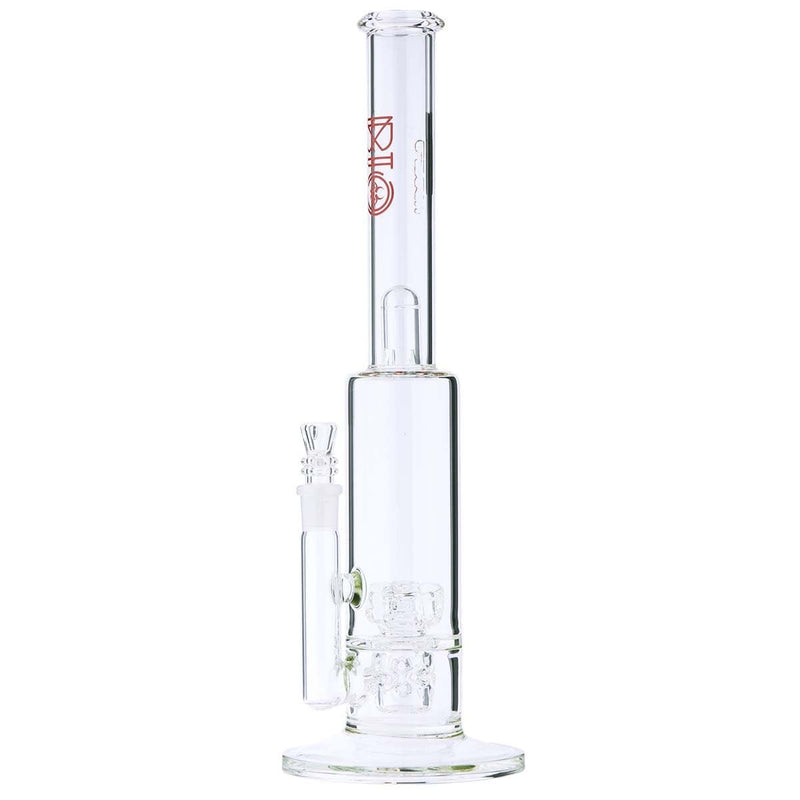 Biohazard Inc Glass Bong BIO DynamiX Perc 38 X 65 Stemless- Red