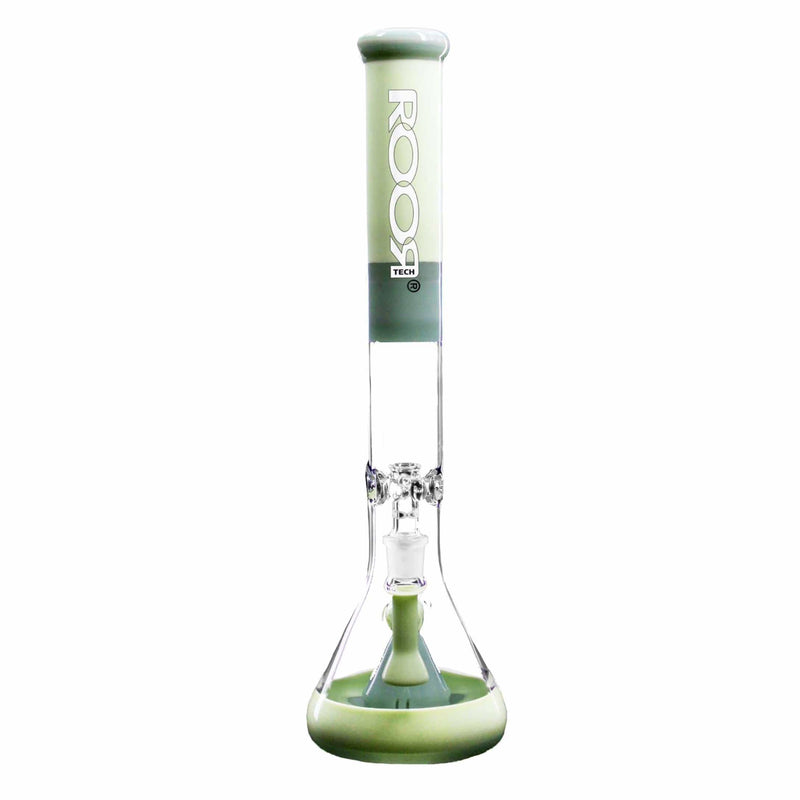 Biohazard Inc Glass Bong ROOR Tech 18" 45mm Mini Beaker-Milky Mint- White Logo