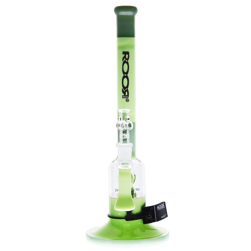 Biohazard Inc Glass Bong ROOR Tech Fixed Slugger-Milky & Mint-Black Logo