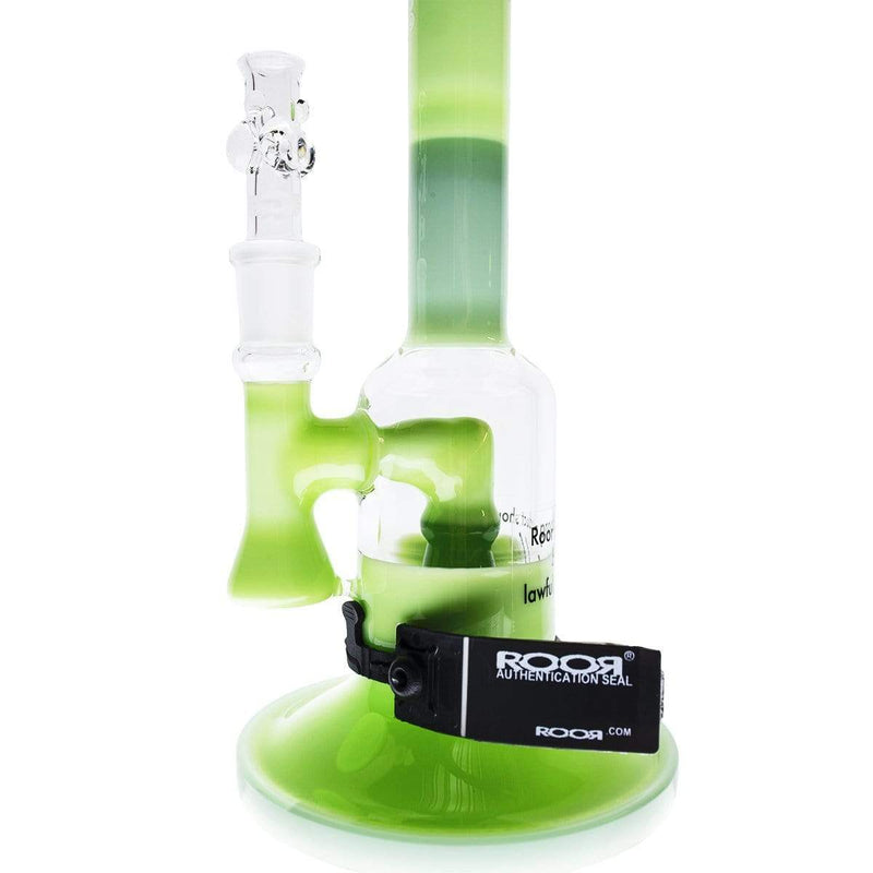 Biohazard Inc Glass Bong ROOR Tech Fixed Slugger-Milky & Mint-Black Logo