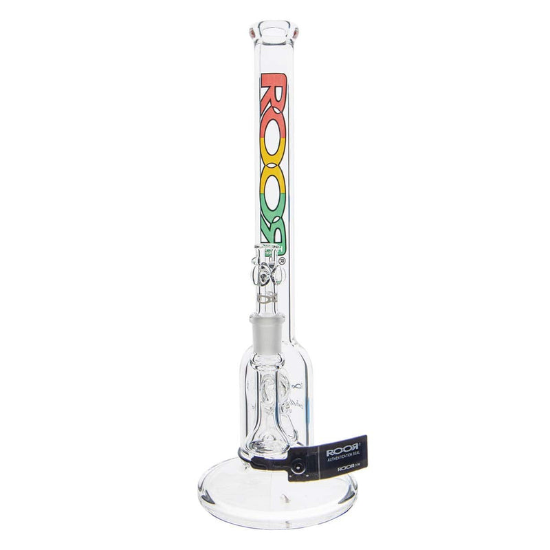 Biohazard Inc Glass Bong ROOR Tech Fixed Slugger - Rasta Logo