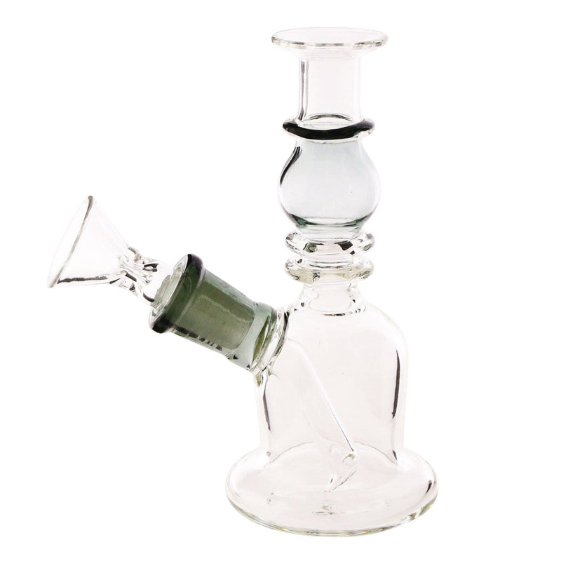 Biohazard Inc Glass Bong Waterpipe  5" Double Maria Straight Martini with Bowl- Black