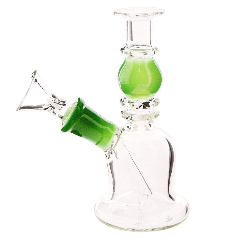 Biohazard Inc Glass Bong Waterpipe  5" Double Maria Straight Martini with Bowl- Green