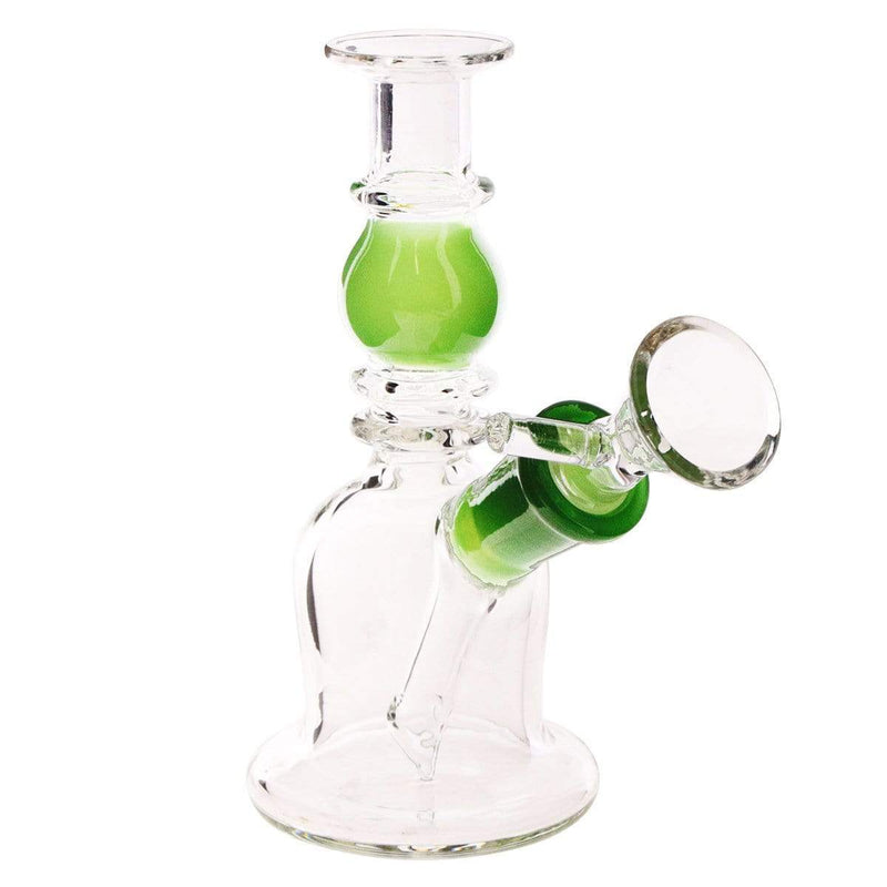 Biohazard Inc Glass Bong Waterpipe  5" Double Maria Straight Martini with Bowl- Green