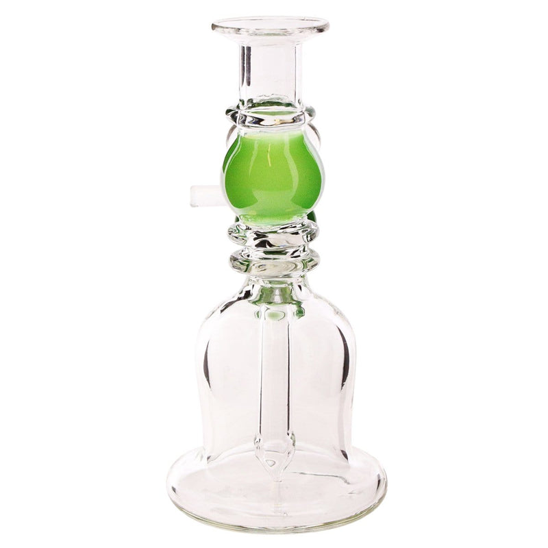 Biohazard Inc Glass Bong Waterpipe  5" Double Maria Straight Martini with Bowl- Green