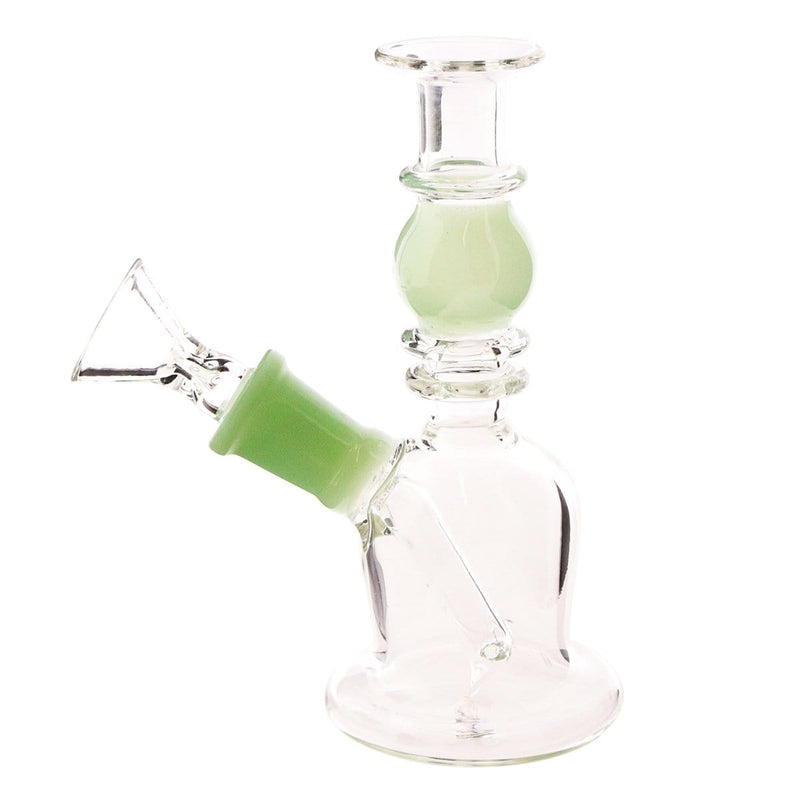 Biohazard Inc Glass Bong Waterpipe  5" Double Maria Straight Martini with Bowl- Jade Green