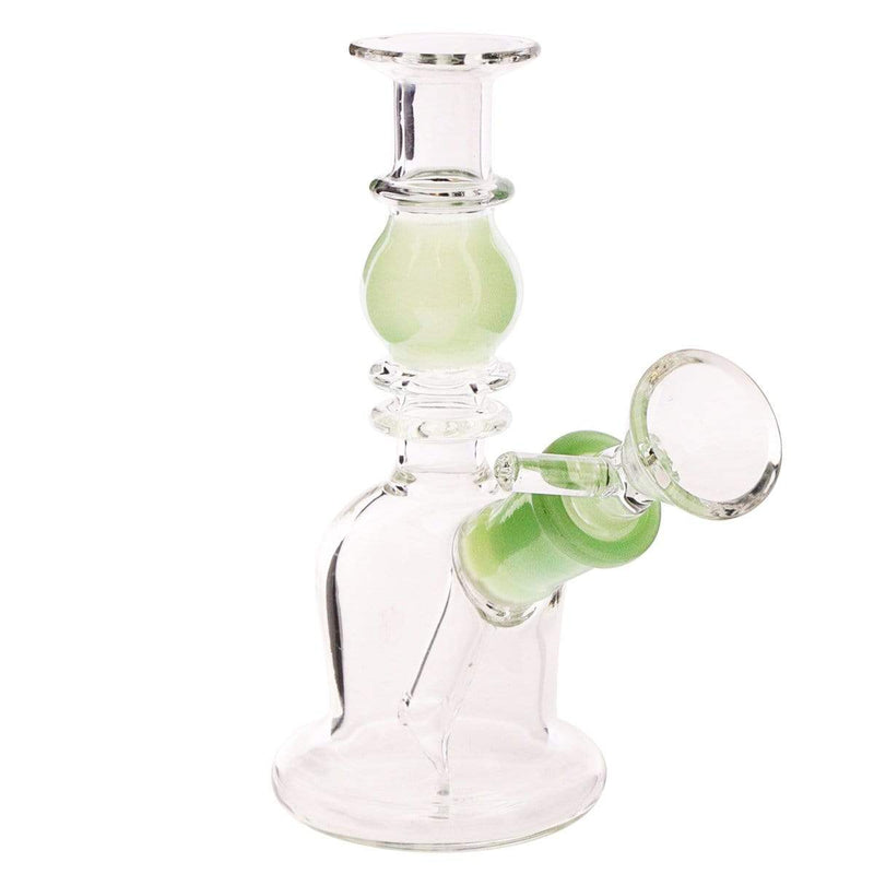 Biohazard Inc Glass Bong Waterpipe  5" Double Maria Straight Martini with Bowl- Jade Green