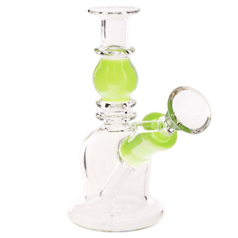 Biohazard Inc Glass Bong Waterpipe  5" Double Maria Straight Martini with Bowl- Mint