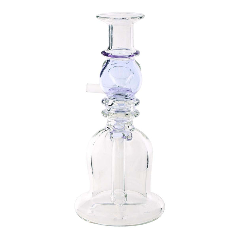 Biohazard Inc Glass Bong Waterpipe  5" Double Maria Straight Martini with Bowl- Purple