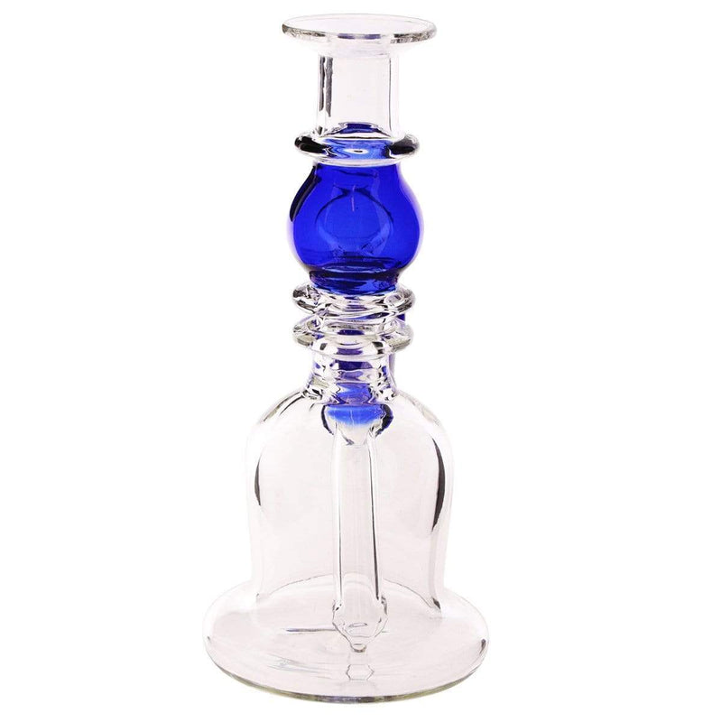 Biohazard Inc Glass Bong Waterpipe  5" Double Maria Straight Martini with Bowl- Royal Blue