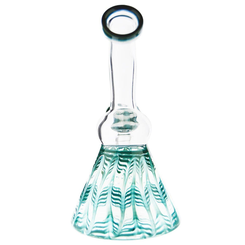 Biohazard Inc Glass Bong Waterpipe 6" HB + Bowl Beaker Rake Art - Aqua