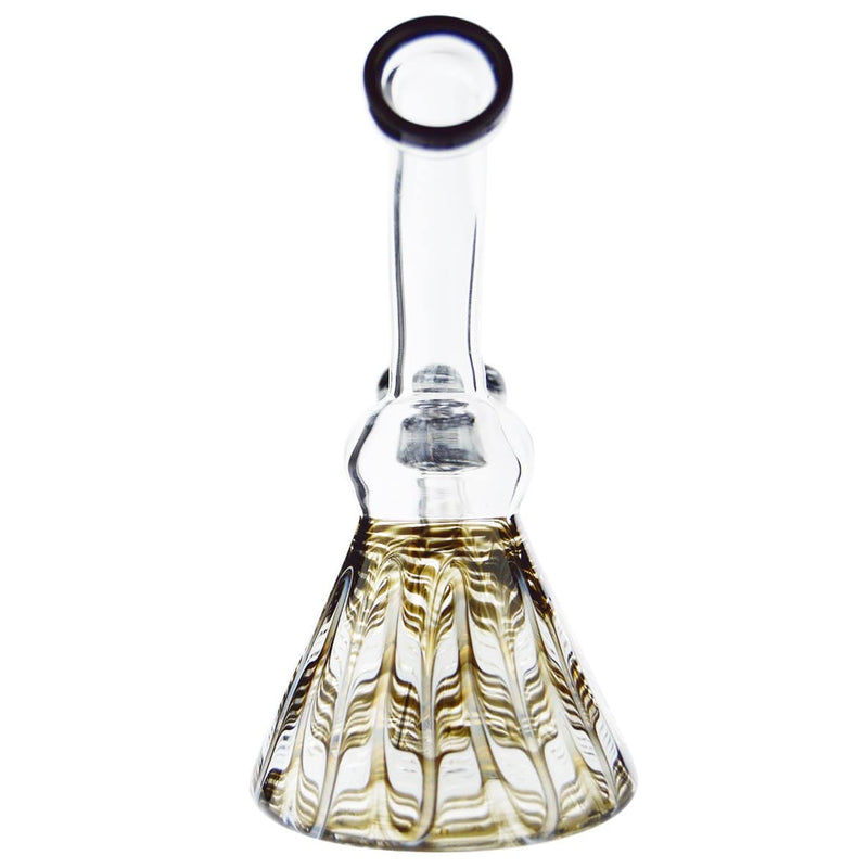 Biohazard Inc Glass Bong Waterpipe 6" HB + Bowl Beaker Rake Art - Black