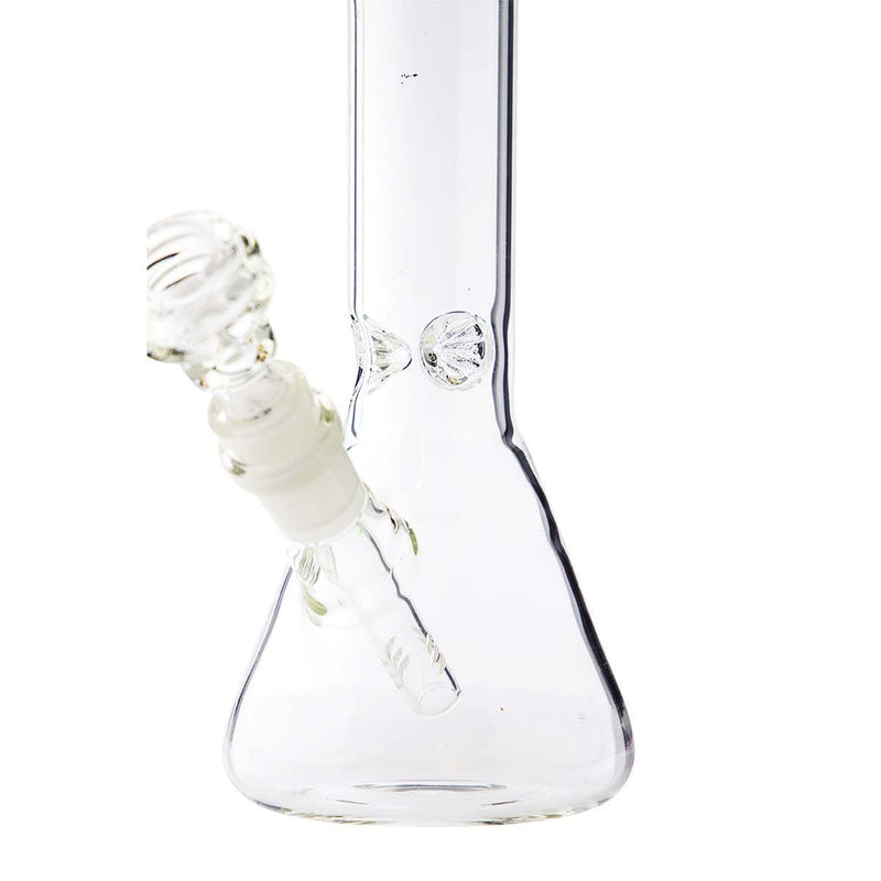 Biohazard Inc Glass Bong Waterpipe  8" Beaker w/ Black Trim