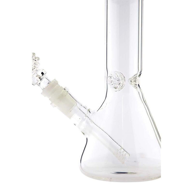 Biohazard Inc Glass Bong Waterpipe  8" Beaker w/ Blue Trim