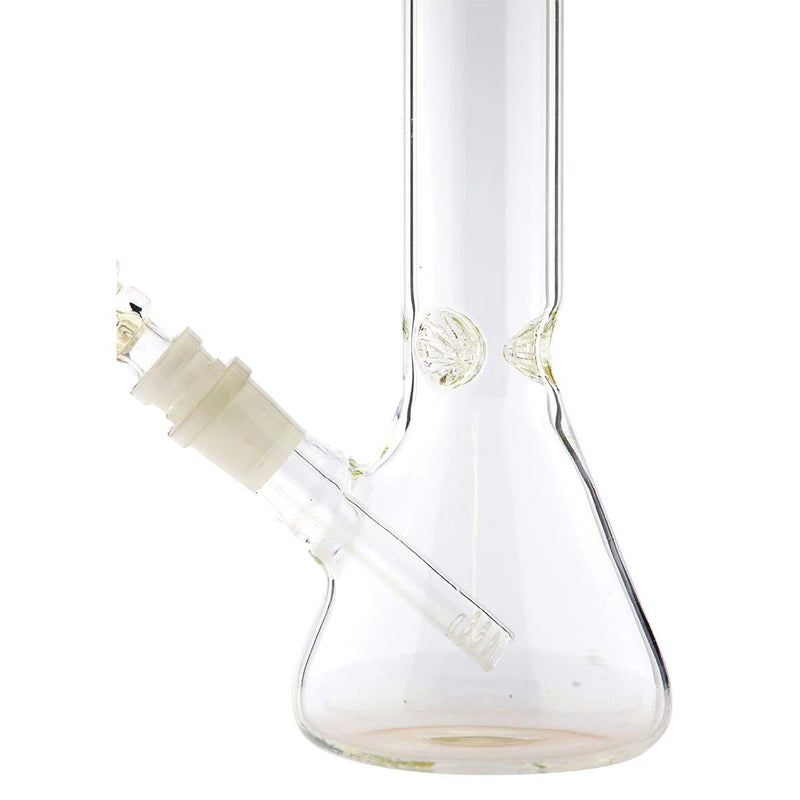 Biohazard Inc Glass Bong Waterpipe  8" Beaker w/ Caramel Trim