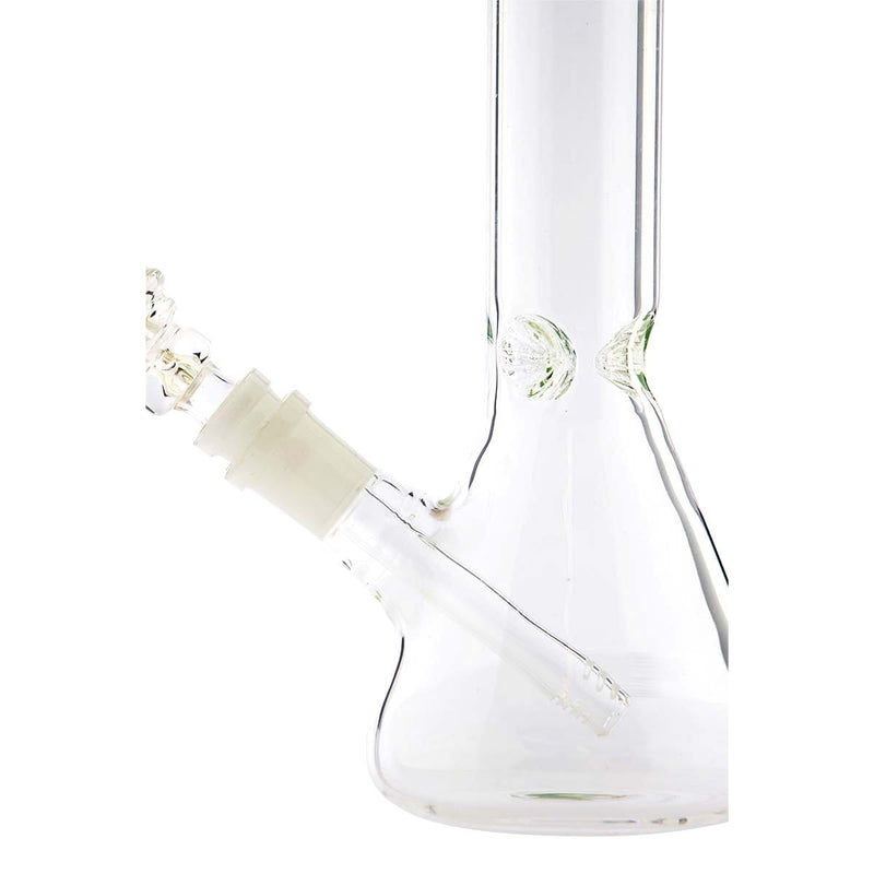 Biohazard Inc Glass Bong Waterpipe  8" Beaker w/ Green Trim