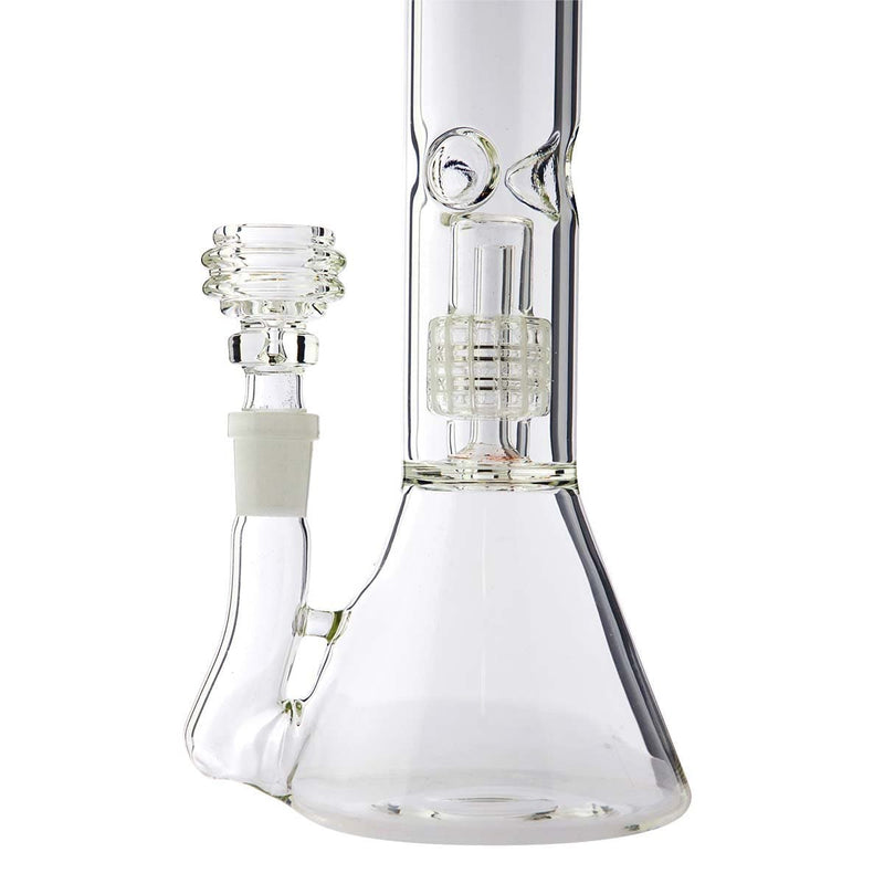 Biohazard Inc Glass Bong Waterpipe  Beaker Perc 8" 14mm Fem w/Bowl BL