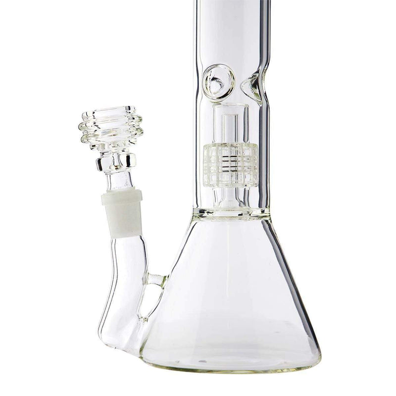 Biohazard Inc Glass Bong Waterpipe  Beaker Perc 8" 14mm Fem w/Bowl BLK