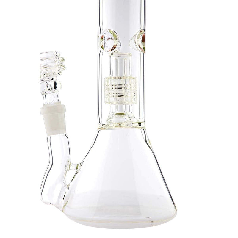 Biohazard Inc Glass Bong Waterpipe  Beaker Perc 8" 14mm Fem w/Bowl PK