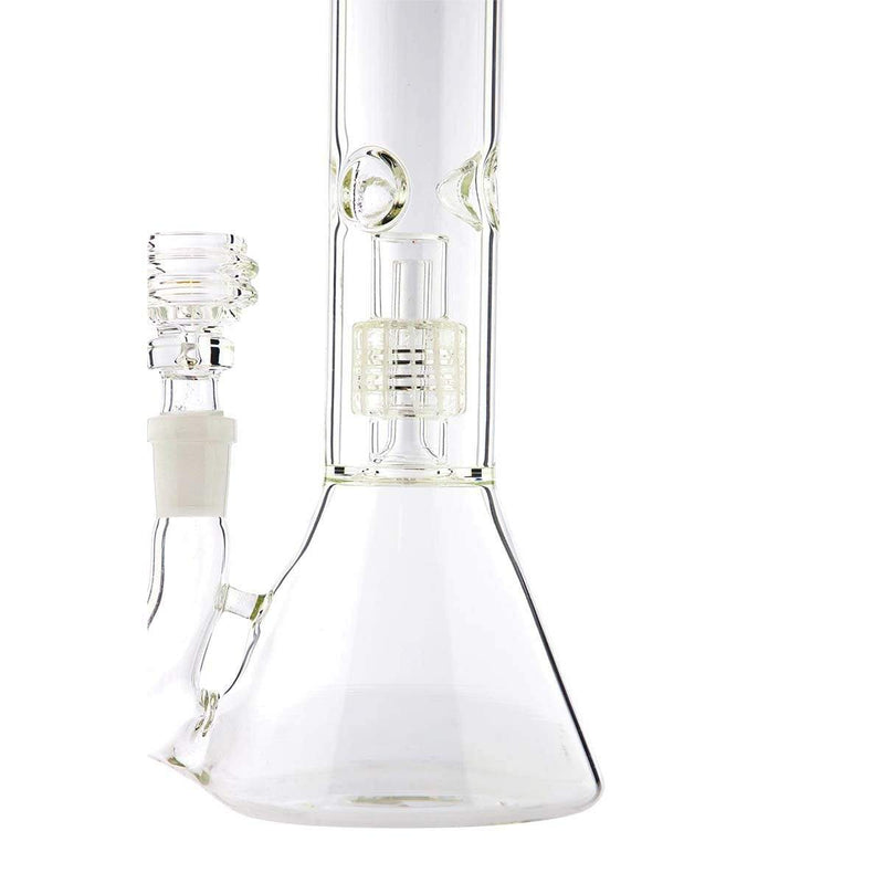 Biohazard Inc Glass Bong Waterpipe  Beaker Perc 8" 14mm Fem w/Bowl WT