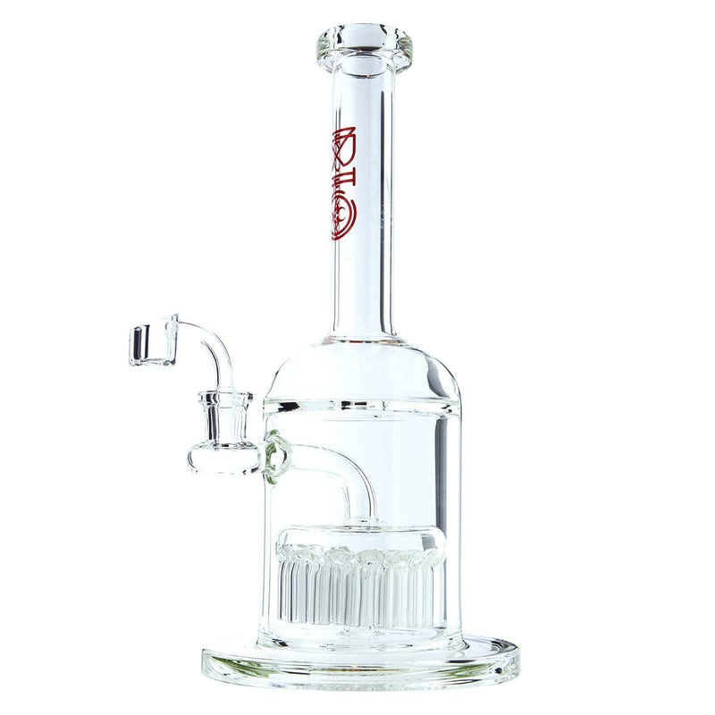 Biohazard Inc Glass Bong Waterpipe BIO Hazard 12" 37 Arm Perc 14mm Red