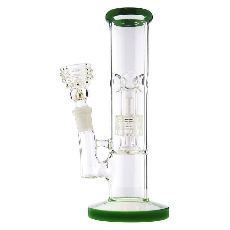 Biohazard Inc Glass Bong Waterpipe  Conical Showerhead 8" 14mm Female with Bowl- Jade Green