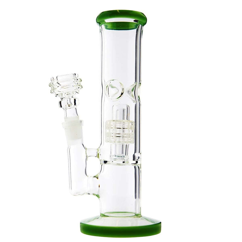 Biohazard Inc Glass Bong Waterpipe  Conical Showerhead 8" 14mm Female with Bowl- Jade Green