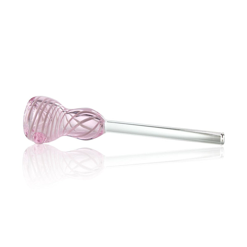 Biohazard Inc Glass Bowl Bowl Slide - Pink With White Swirl