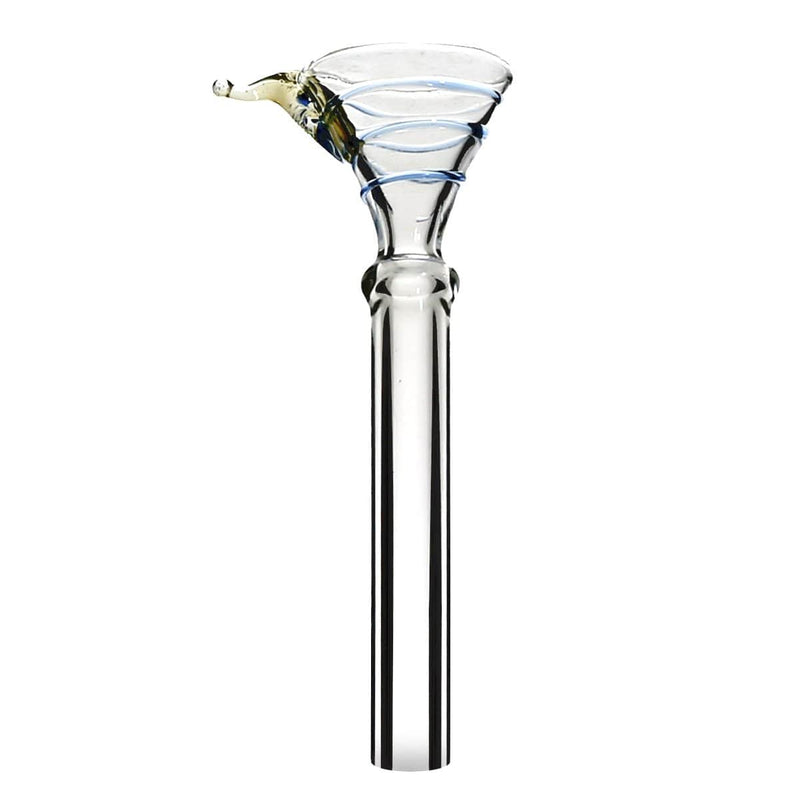 Biohazard Inc Glass Bowl Funnel Bowl Slide - Blue Rake