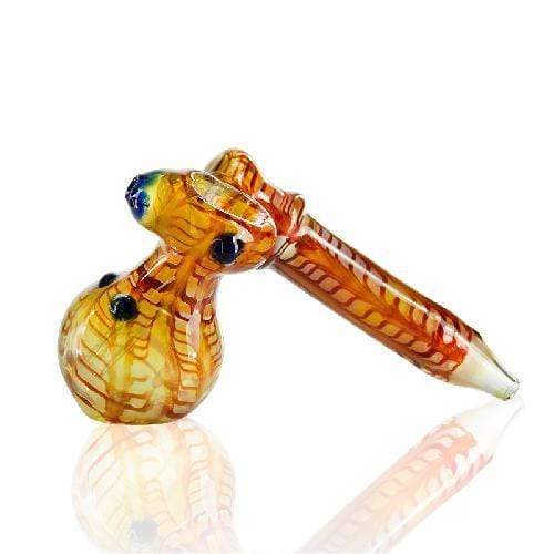 Biohazard Inc Glass Bubbler 10" Raked Side Hammer Bubbler