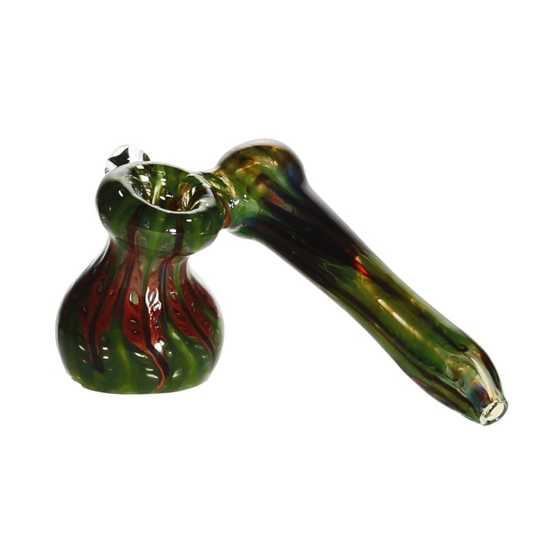 Biohazard Inc Glass Bubbler 10" Raked Side Hammer Bubbler