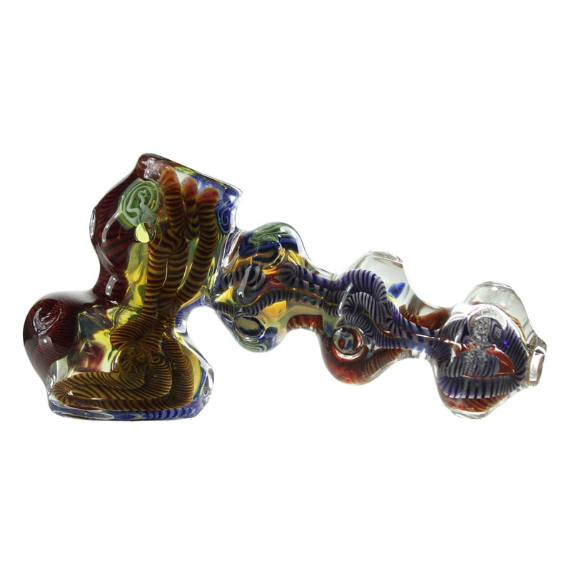 Biohazard Inc Glass Bubbler 6" Heavy Hammer Bubbler w/ Bulges